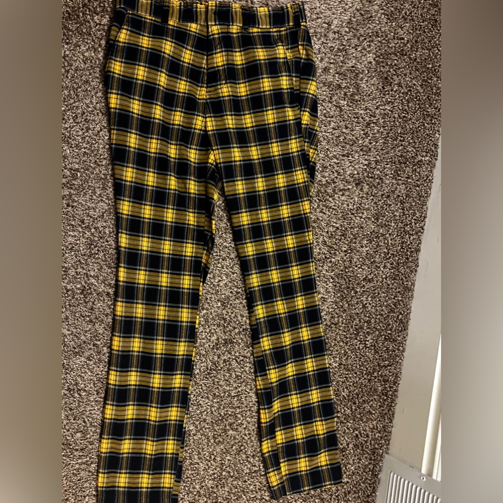 Men’s Pacsun yellow & blue plaid pants